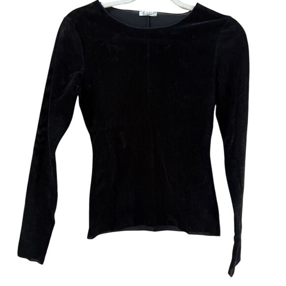 Elegant Black Long Sleeve Fitted Blouse - Picture 8 of 9